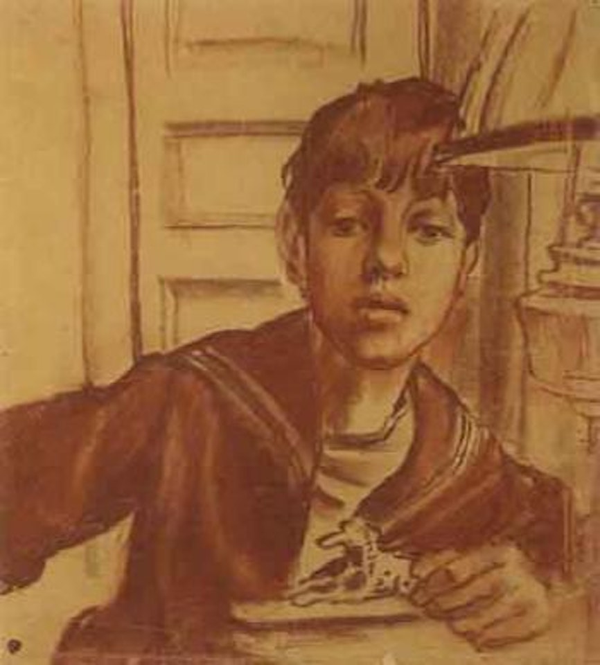 Rostislaw, fils de l'artiste, Saint-Petersbourg by Mstislav Valerianovich Dobuzhinsky