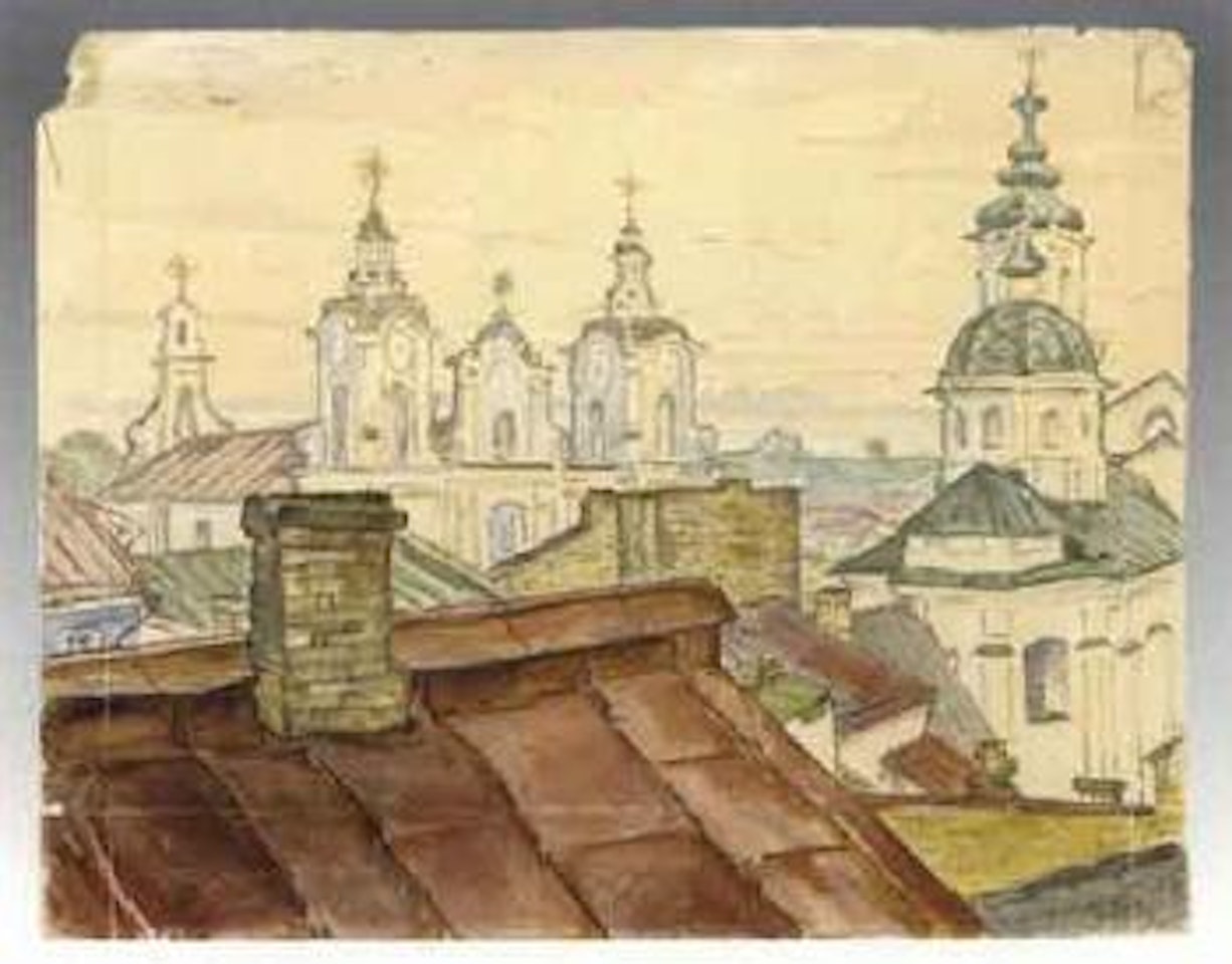 Vue de la fenetre, Vitebsk by Mstislav Valerianovich Dobuzhinsky