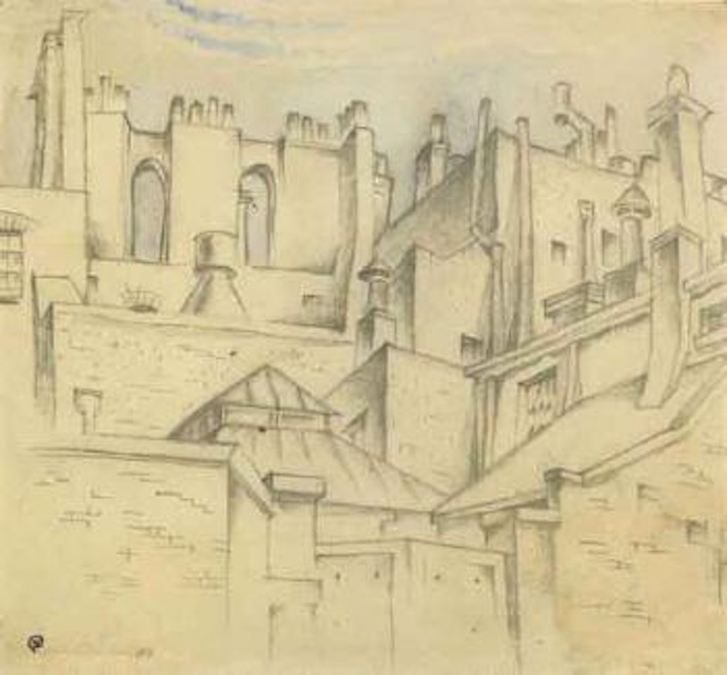 Les toits de Londres by Mstislav Valerianovich Dobuzhinsky
