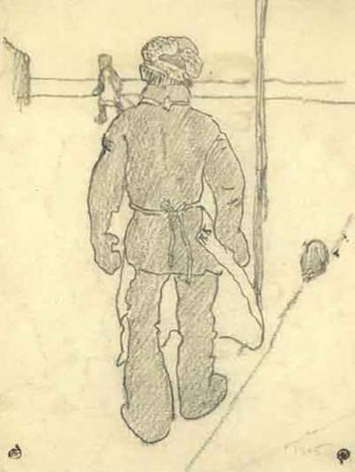 Homme vue de dos by Mstislav Valerianovich Dobuzhinsky