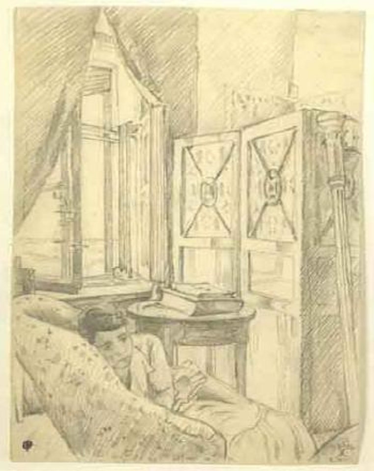 Princesse Sophie A Gagarine dans sa chambre by Mstislav Valerianovich Dobuzhinsky