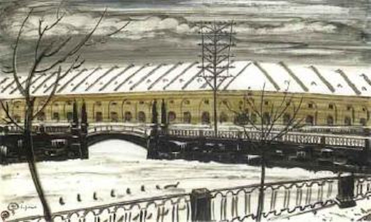 Canal Krioukov, le marche Nikolski, Saint-Petersbourg by Mstislav Valerianovich Dobuzhinsky