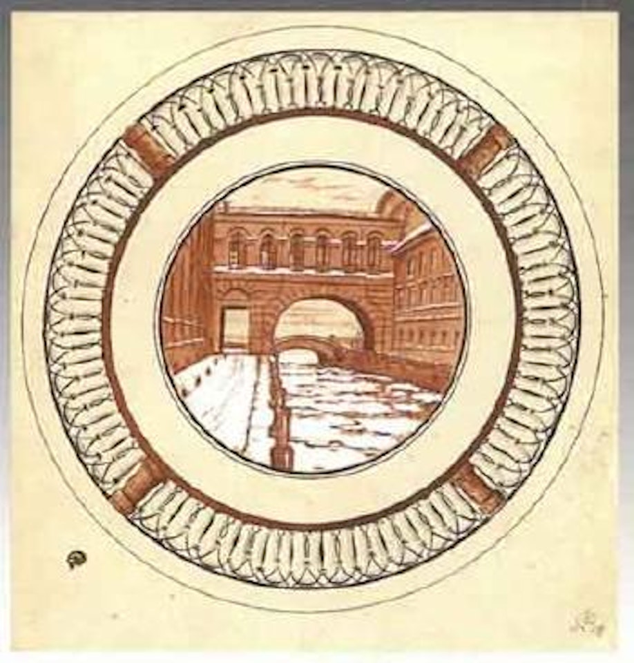 Le canal by Mstislav Valerianovich Dobuzhinsky