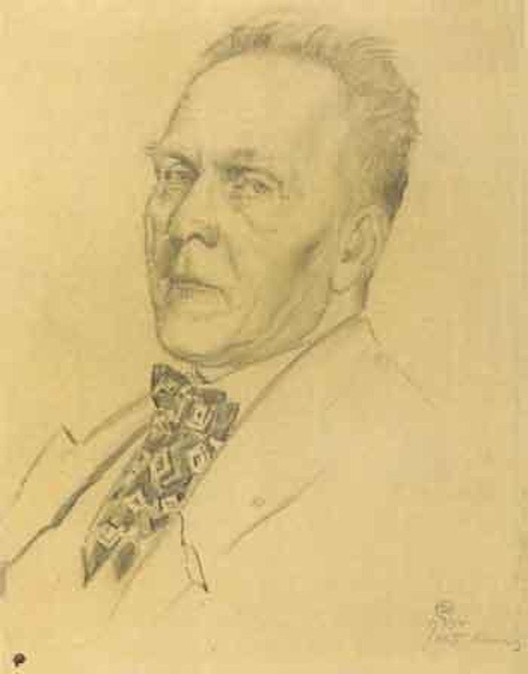 Portrait de Chaliapine en civil, Kaunas by Mstislav Valerianovich Dobuzhinsky