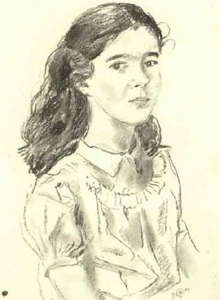 Portrait de Yolanda Doboujinsky, New York by Mstislav Valerianovich Dobuzhinsky
