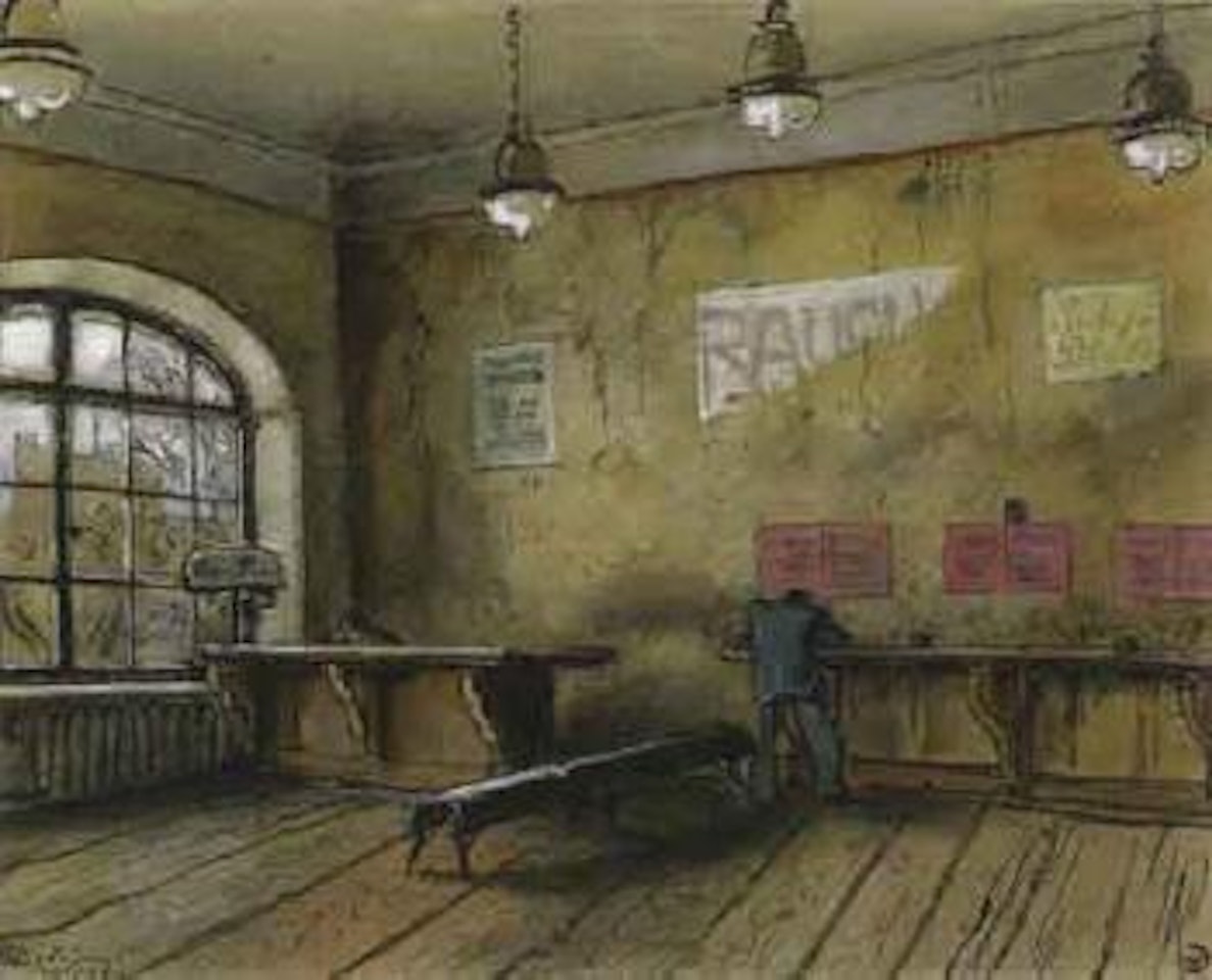 La Prefecture de Police, Paris by Mstislav Valerianovich Dobuzhinsky