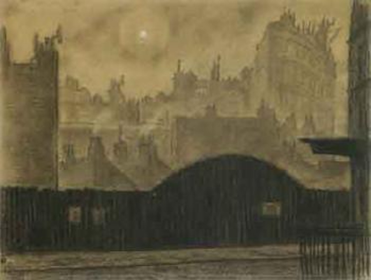 Brouillard a Londres by Mstislav Valerianovich Dobuzhinsky