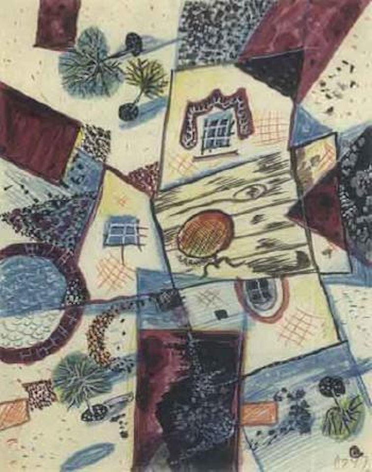 Chambre eclairee dans un jardin by Mstislav Valerianovich Dobuzhinsky