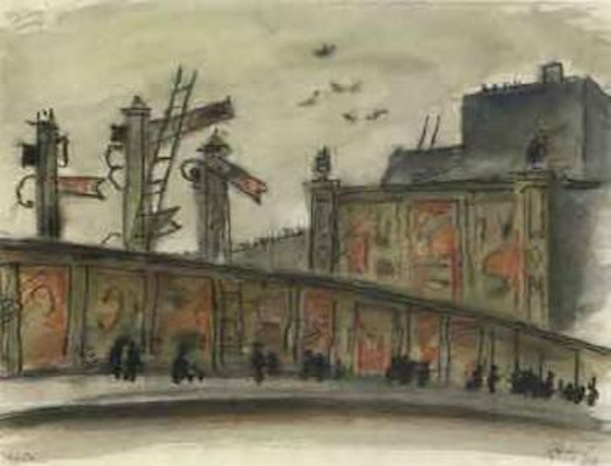 Pont a Londres by Mstislav Valerianovich Dobuzhinsky