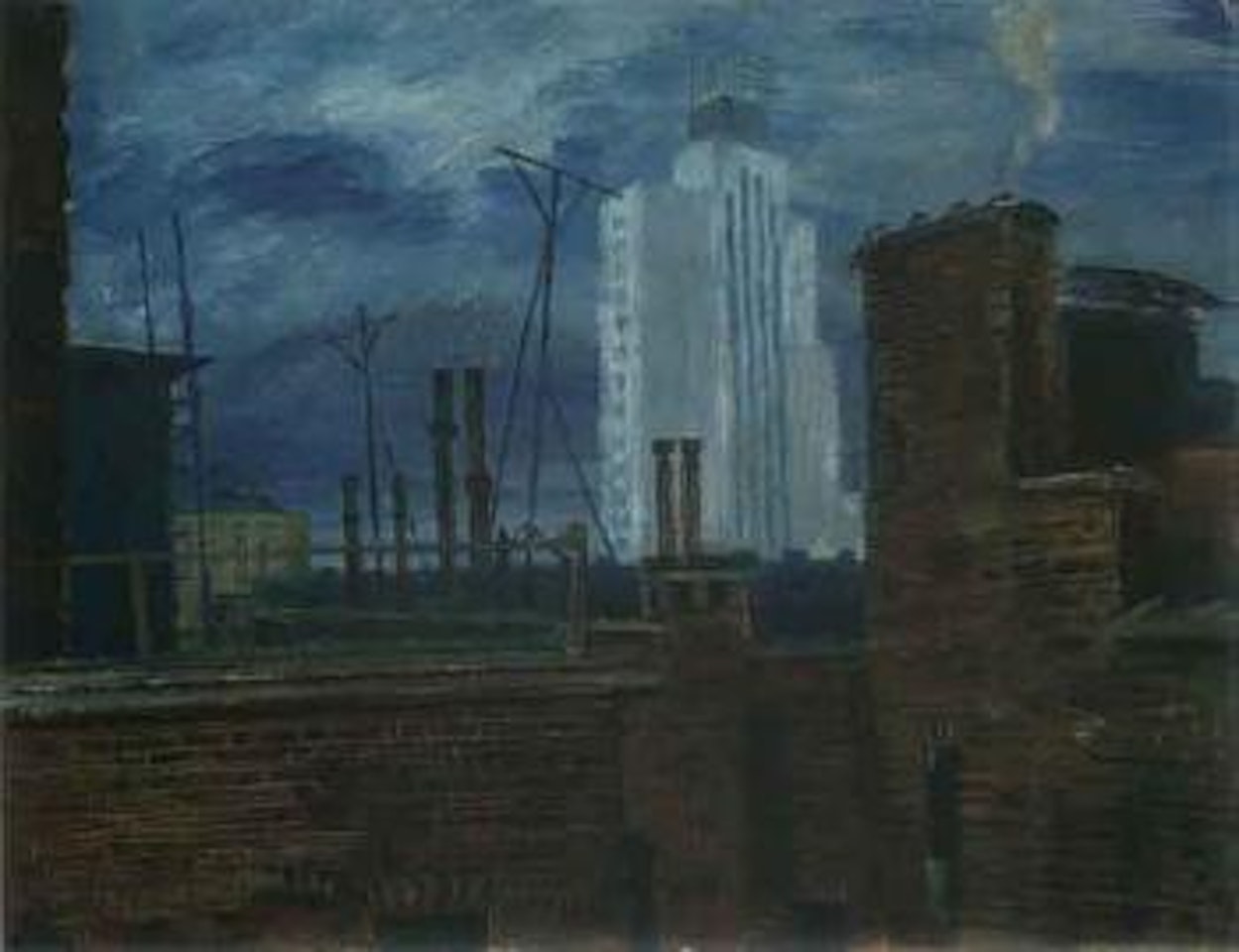 Les toits a New York by Mstislav Valerianovich Dobuzhinsky
