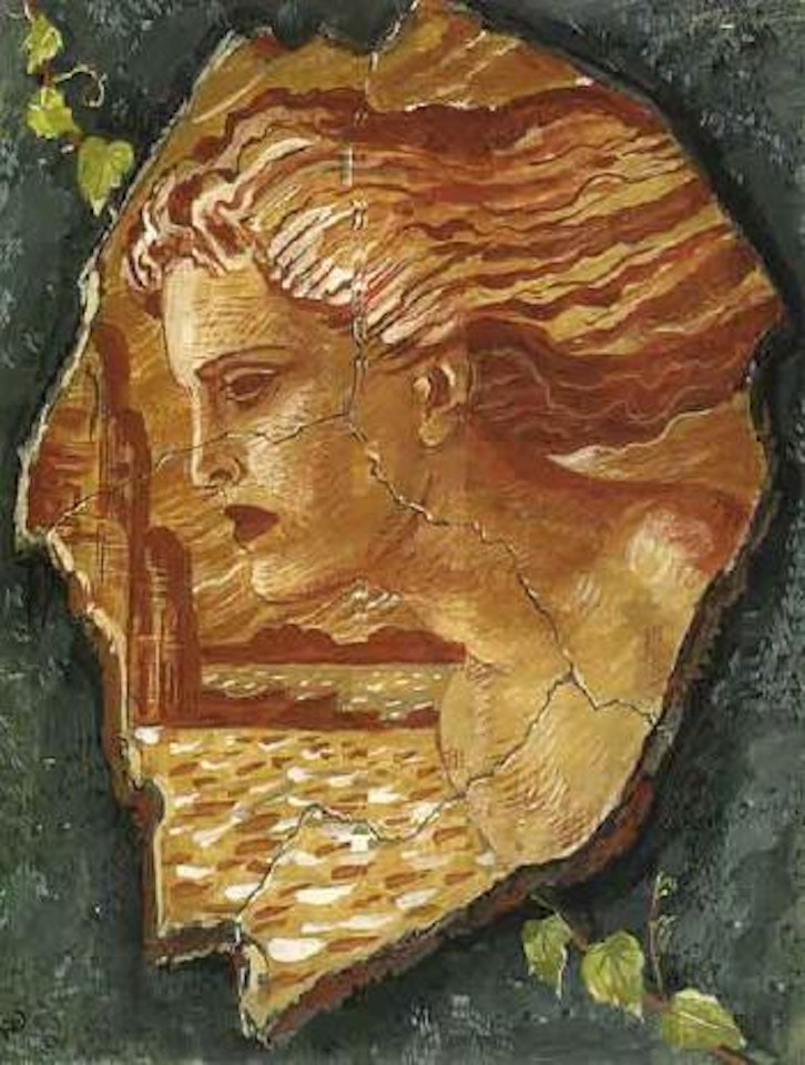 Fragment de fresque, New York by Mstislav Valerianovich Dobuzhinsky