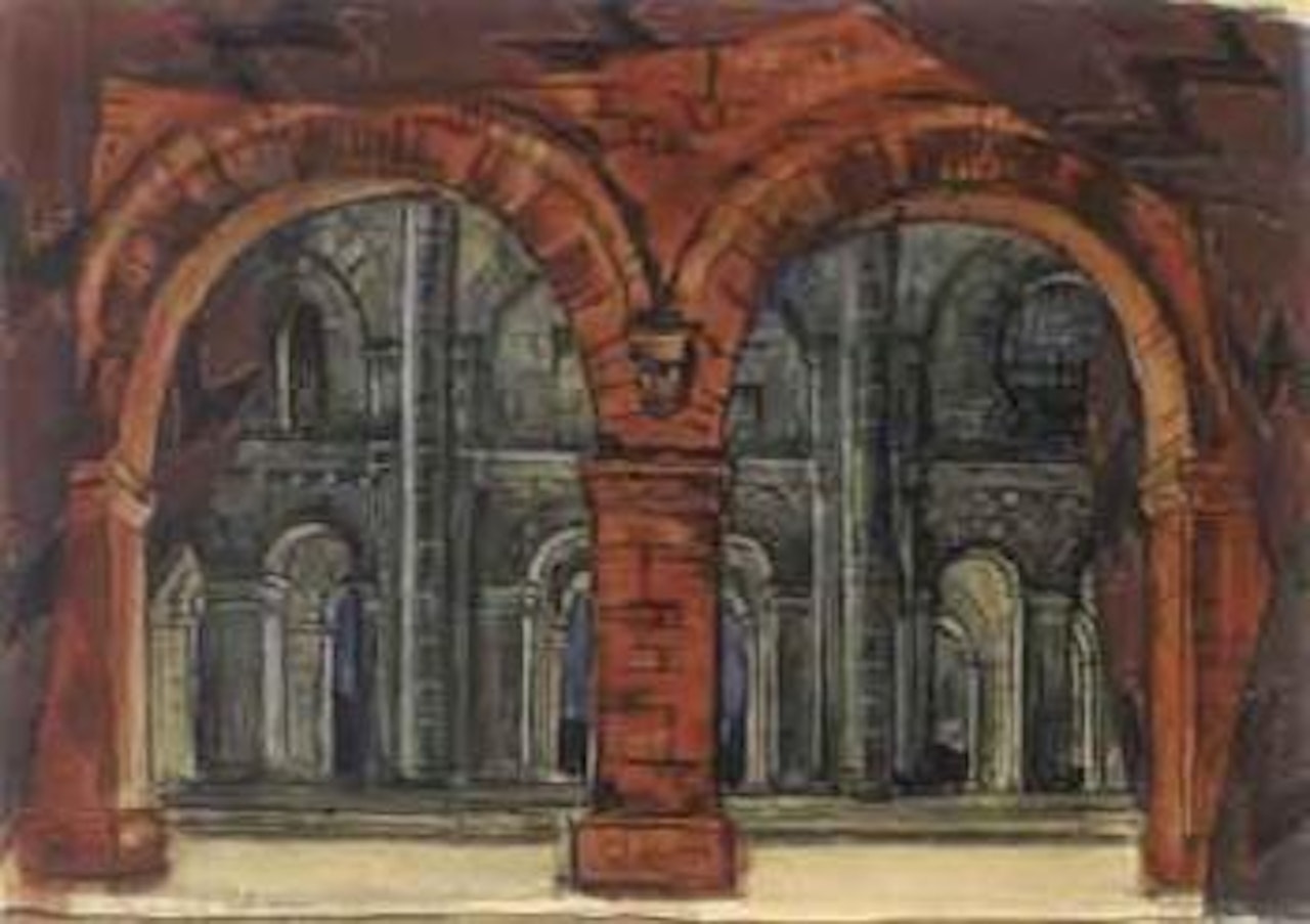 Le Roi Lear, Grand Theatre Dramatique, Saint-Petersbourg by Mstislav Valerianovich Dobuzhinsky