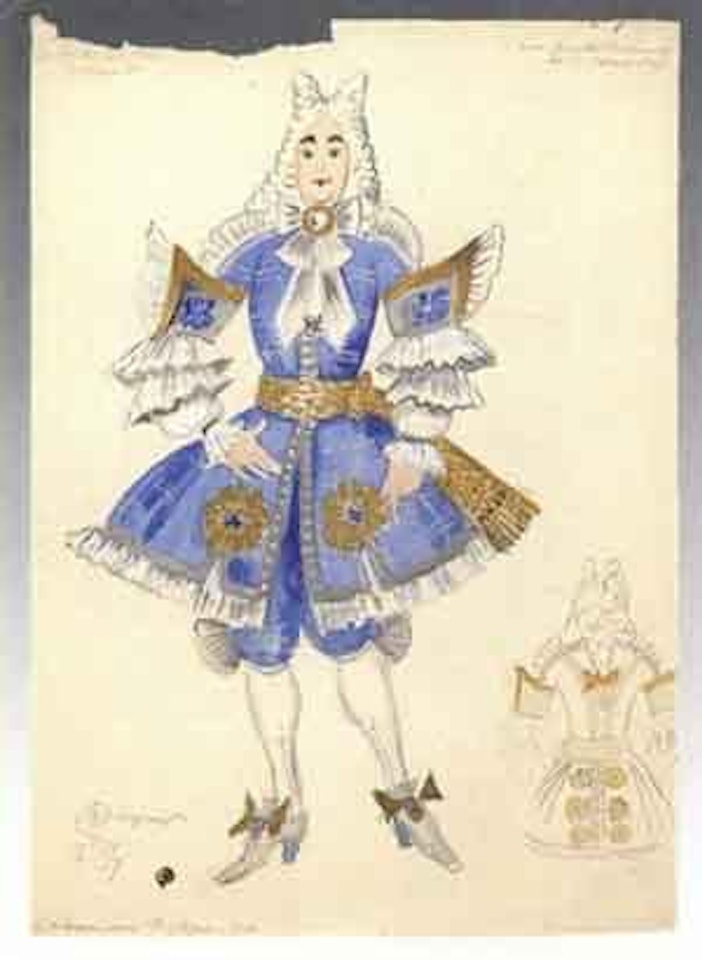 Projet de costume pour la Belle au Bois Dormant by Mstislav Valerianovich Dobuzhinsky