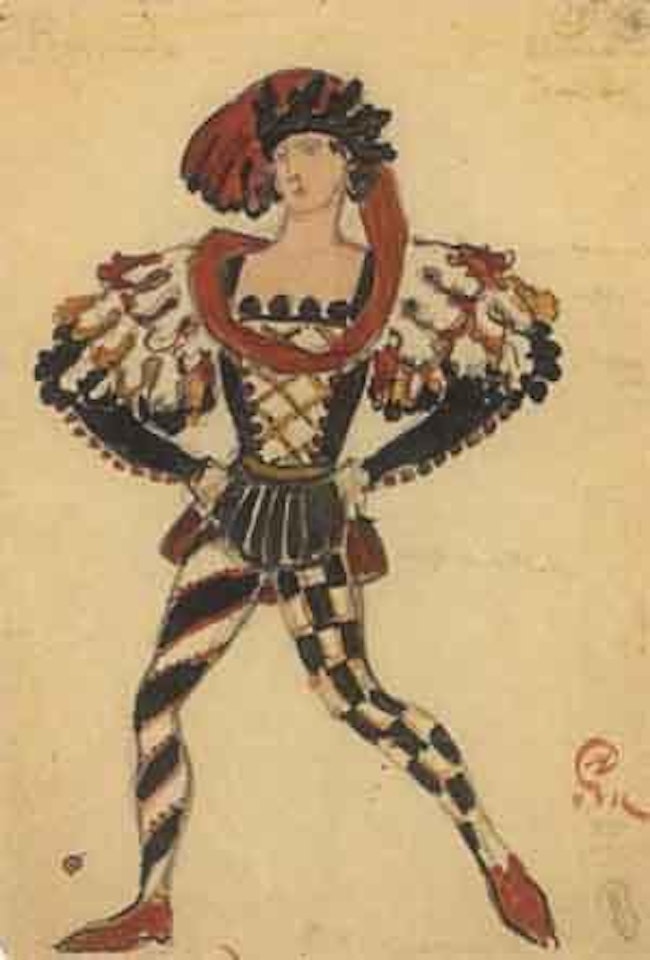 Projet de costumes pour Raymonda, Ballet National Lituanien, Kaunas by Mstislav Valerianovich Dobuzhinsky