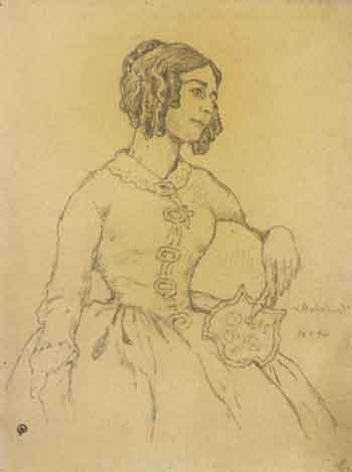 Olga Knipper-Tchekova by Mstislav Valerianovich Dobuzhinsky