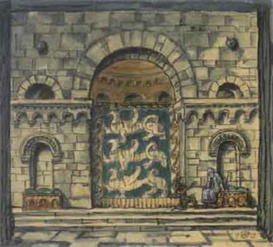 Le Roi Lear, Grand Theatre Dramatique, Saint-Petersbourg by Mstislav Valerianovich Dobuzhinsky