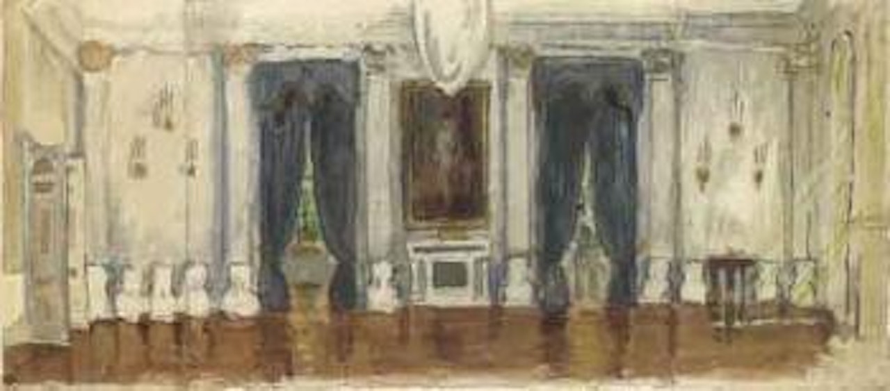 Le Pique-Nique, pre-maquette pour le Theatre d'Art de Moscou by Mstislav Valerianovich Dobuzhinsky