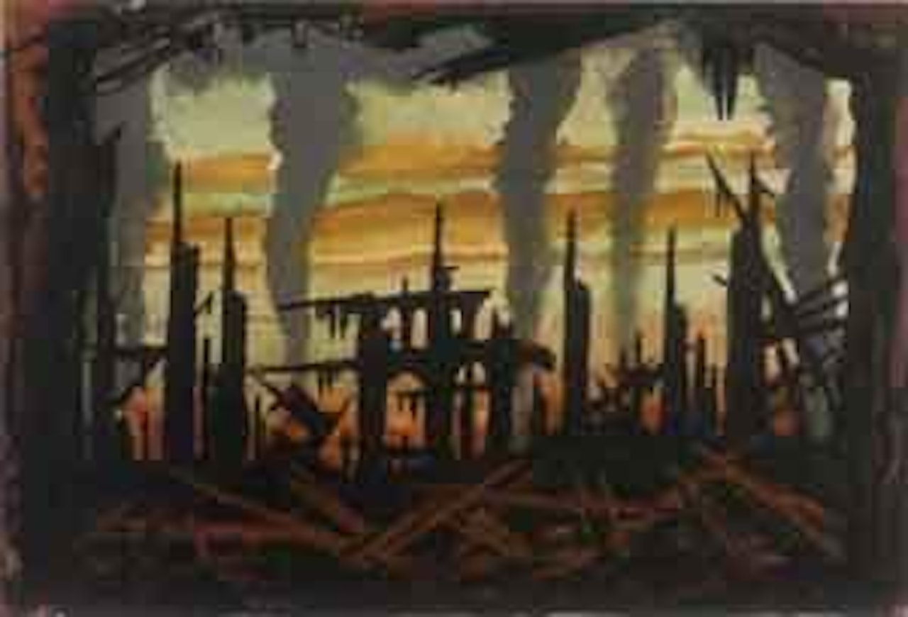 Ruines calcinees, La 7e Symphonie, dite de Leningrad by Mstislav Valerianovich Dobuzhinsky