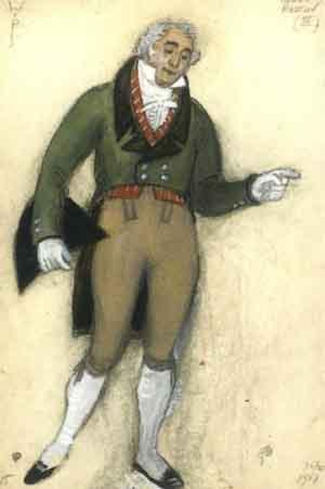 Projet de costume pour le comte Rostov, Guerre et Paix by Mstislav Valerianovich Dobuzhinsky