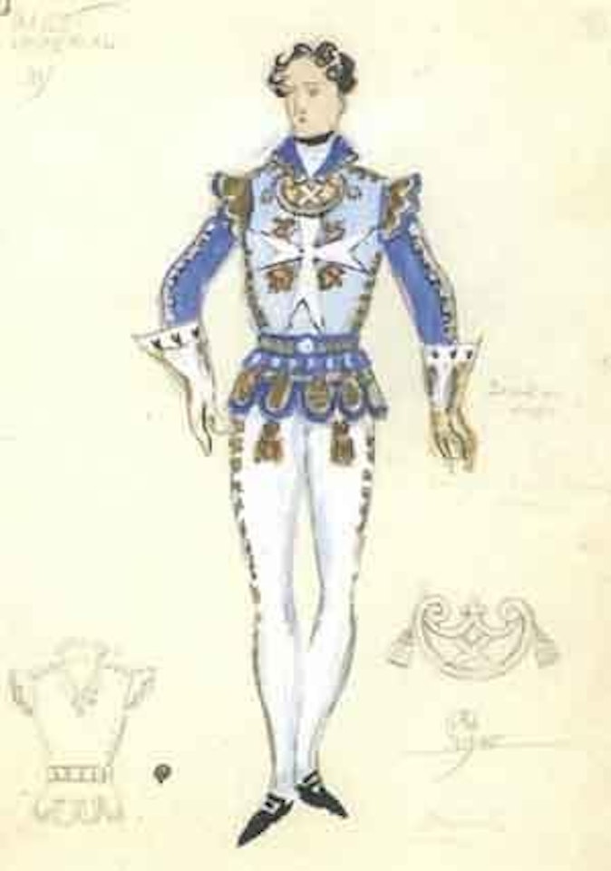 Etudes de costume pour Le Ballet Imperial by Mstislav Valerianovich Dobuzhinsky