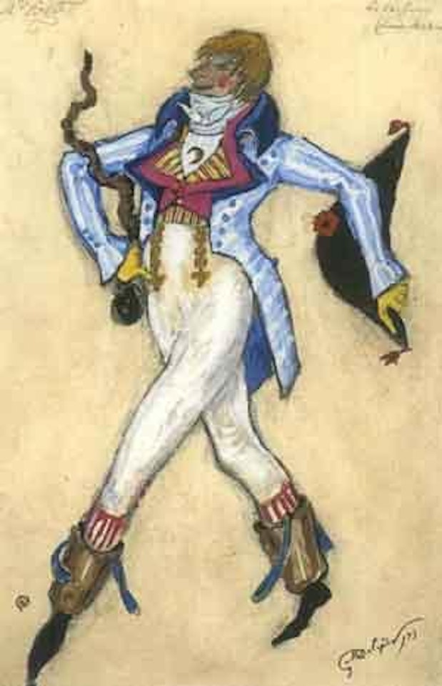 Projets de costumes pour Mademoiselle Angot, Ballet Theatre de New York by Mstislav Valerianovich Dobuzhinsky