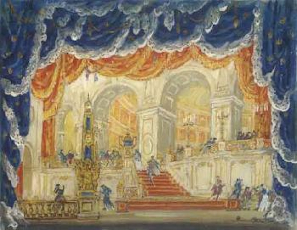Le bal masque, Metropolitan Opera, New York by Mstislav Valerianovich Dobuzhinsky