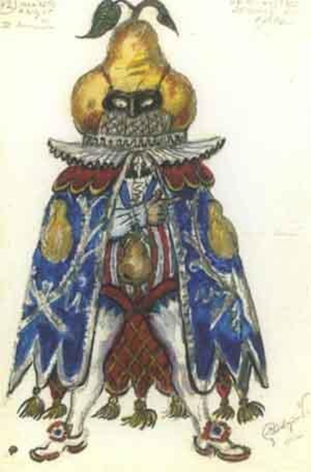 Ministre deguise en poire, Mademoiselle Angot by Mstislav Valerianovich Dobuzhinsky