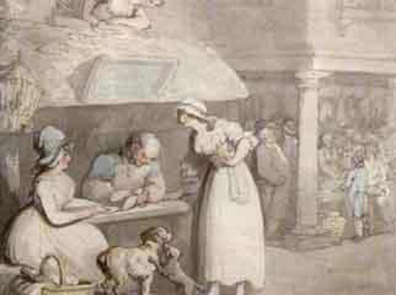 Tommy Stichwell, cobbler and dog doctor by Thomas Rowlandson