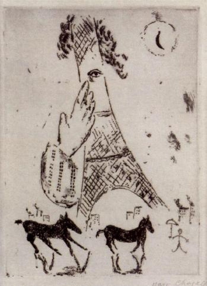 The Eiffel Tower by Marc Chagall