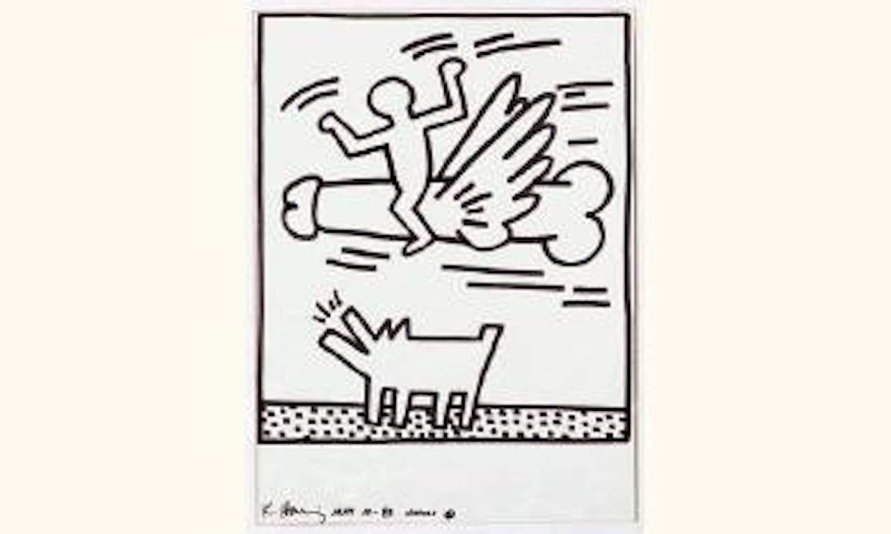 Figural composition by Keith Haring