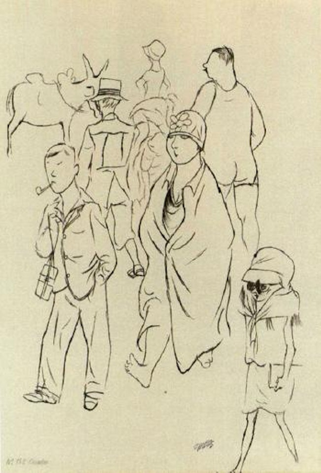 Mediterranean scene, Cote d'Azur by George Grosz