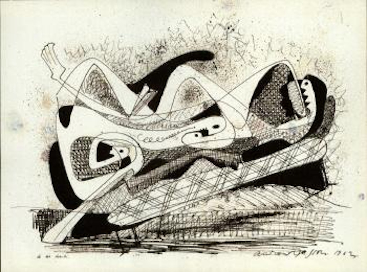 Le lit hante by André Masson