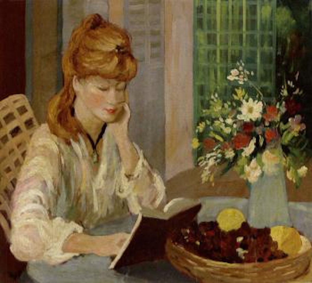Femme lisant by Marcel Dyf