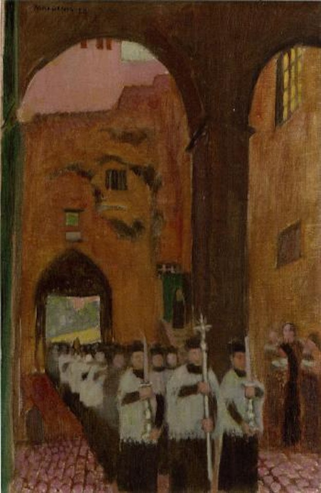 Procession aux Quattro Coronali, Rome by Maurice Denis