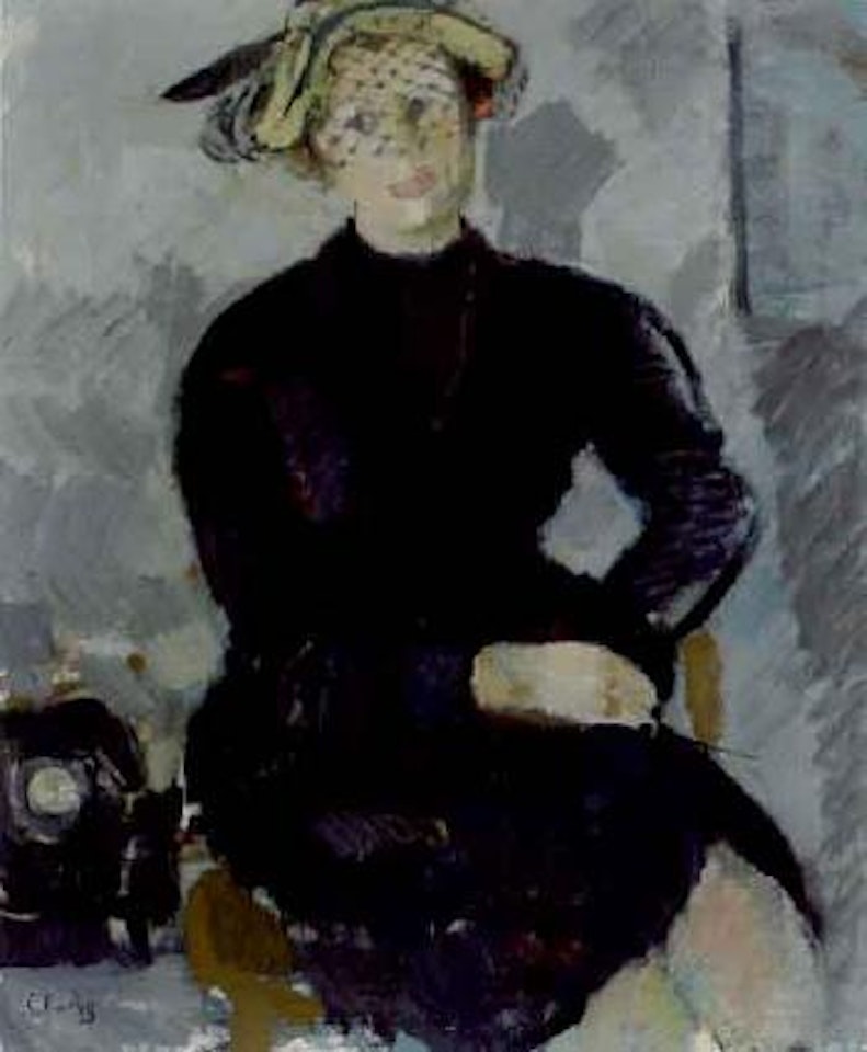 Seated woman by Christian Krohg