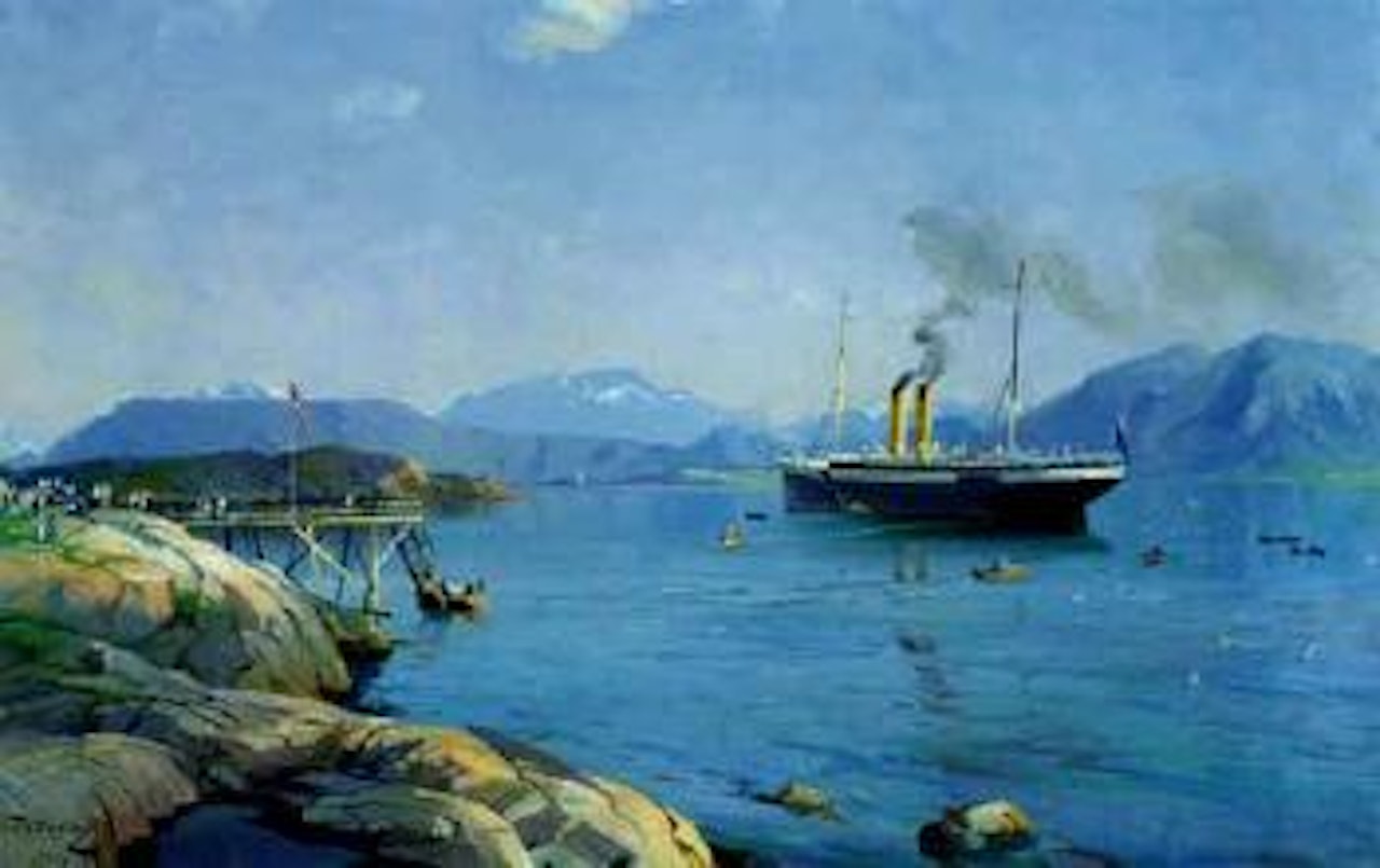 Rowing the passenger to the vessel by Even Ulving