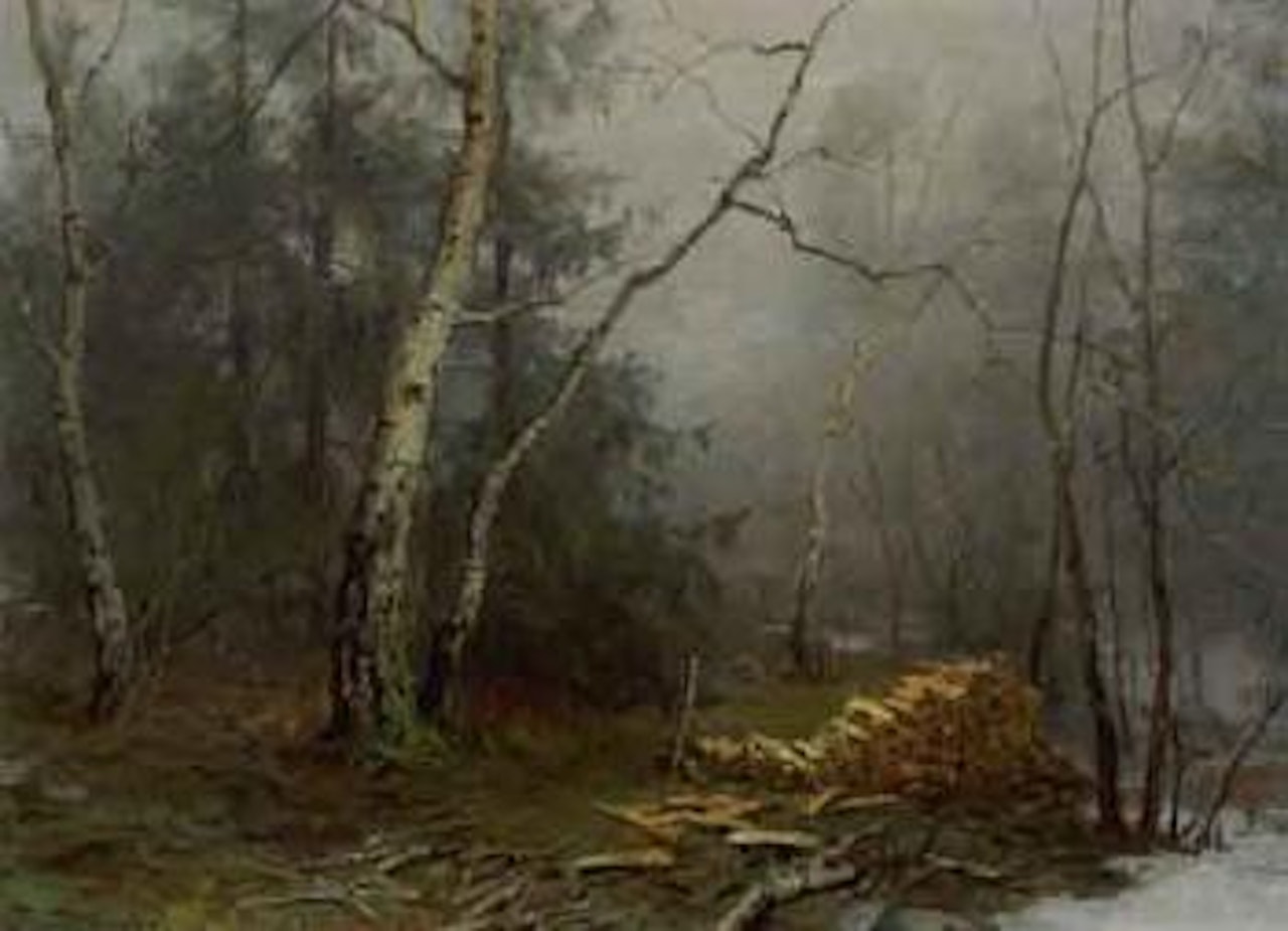Stack of logs in the forest by Even Ulving