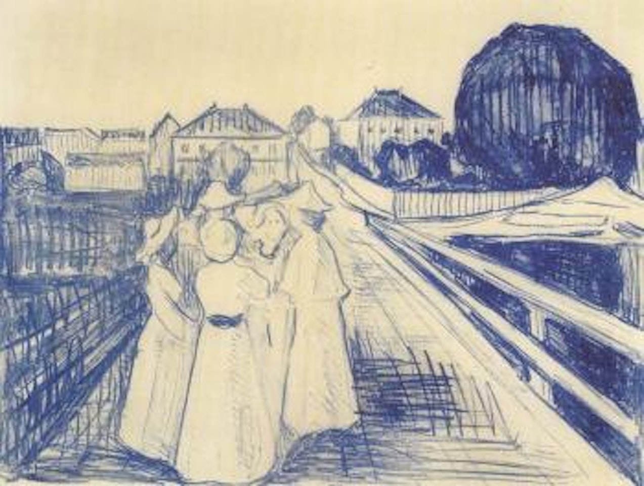 On the bridge by Edvard Munch
