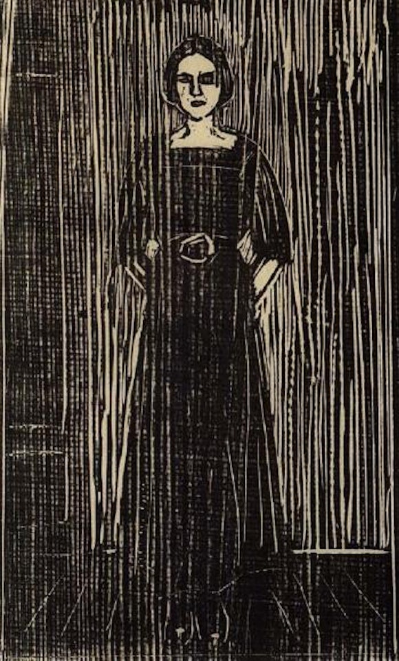 Woman in black by Edvard Munch