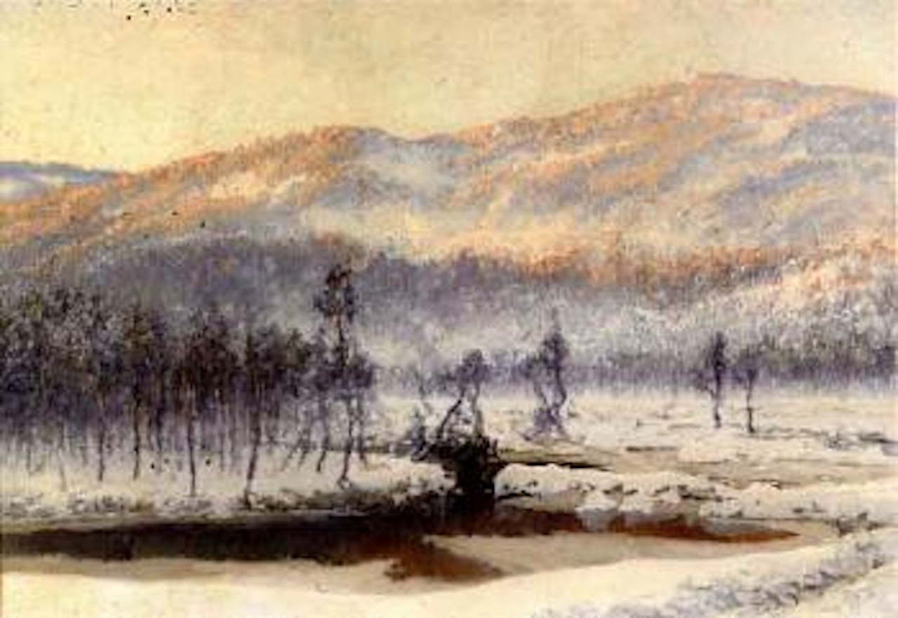 Northern landscape, winter by Anshelm Schultzberg