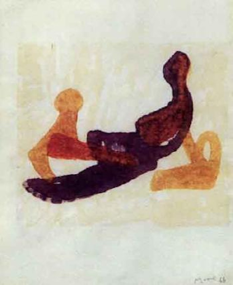 Reclining mother and child by Henry Moore