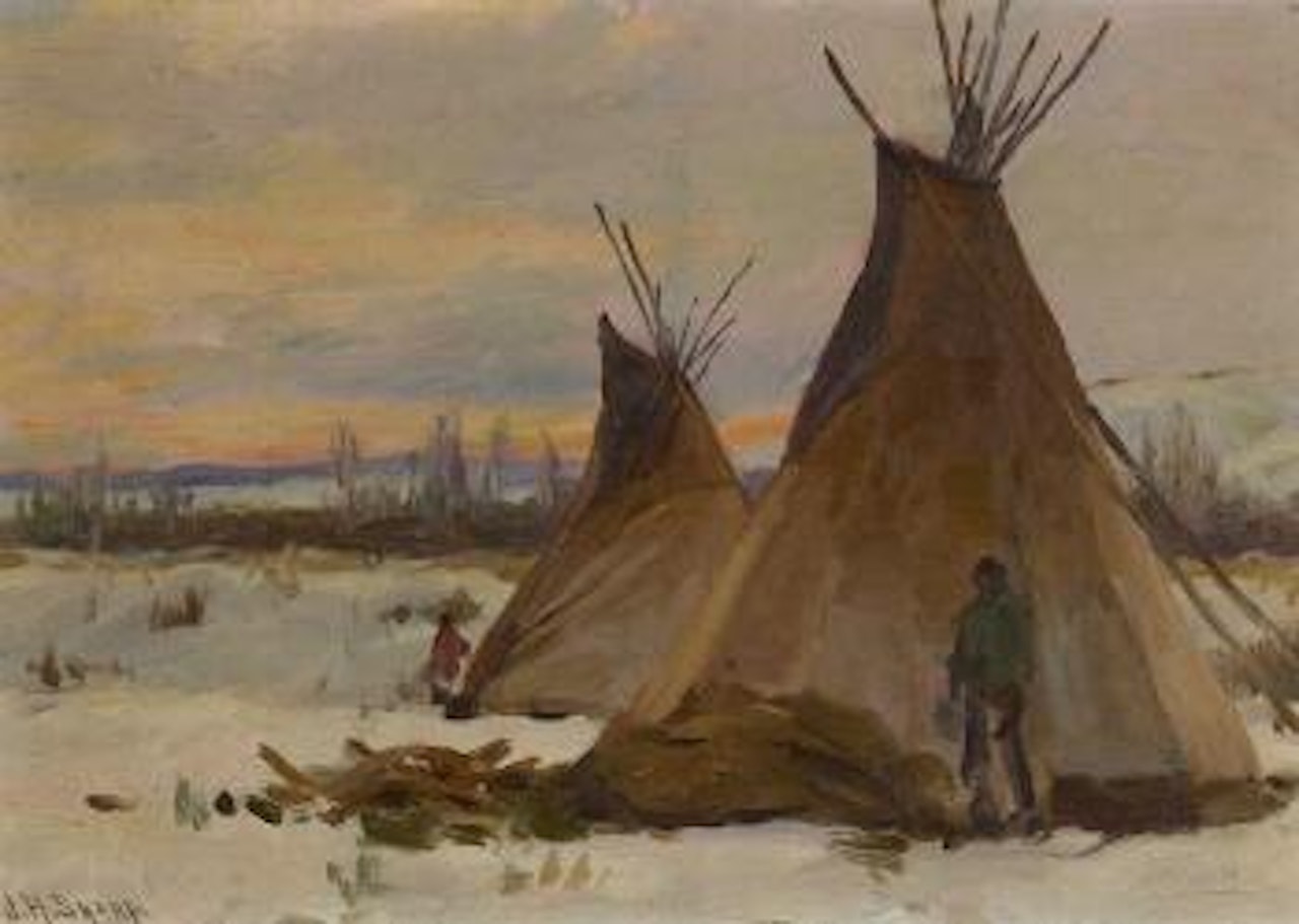 Winter encampment by Joseph Henry Sharp