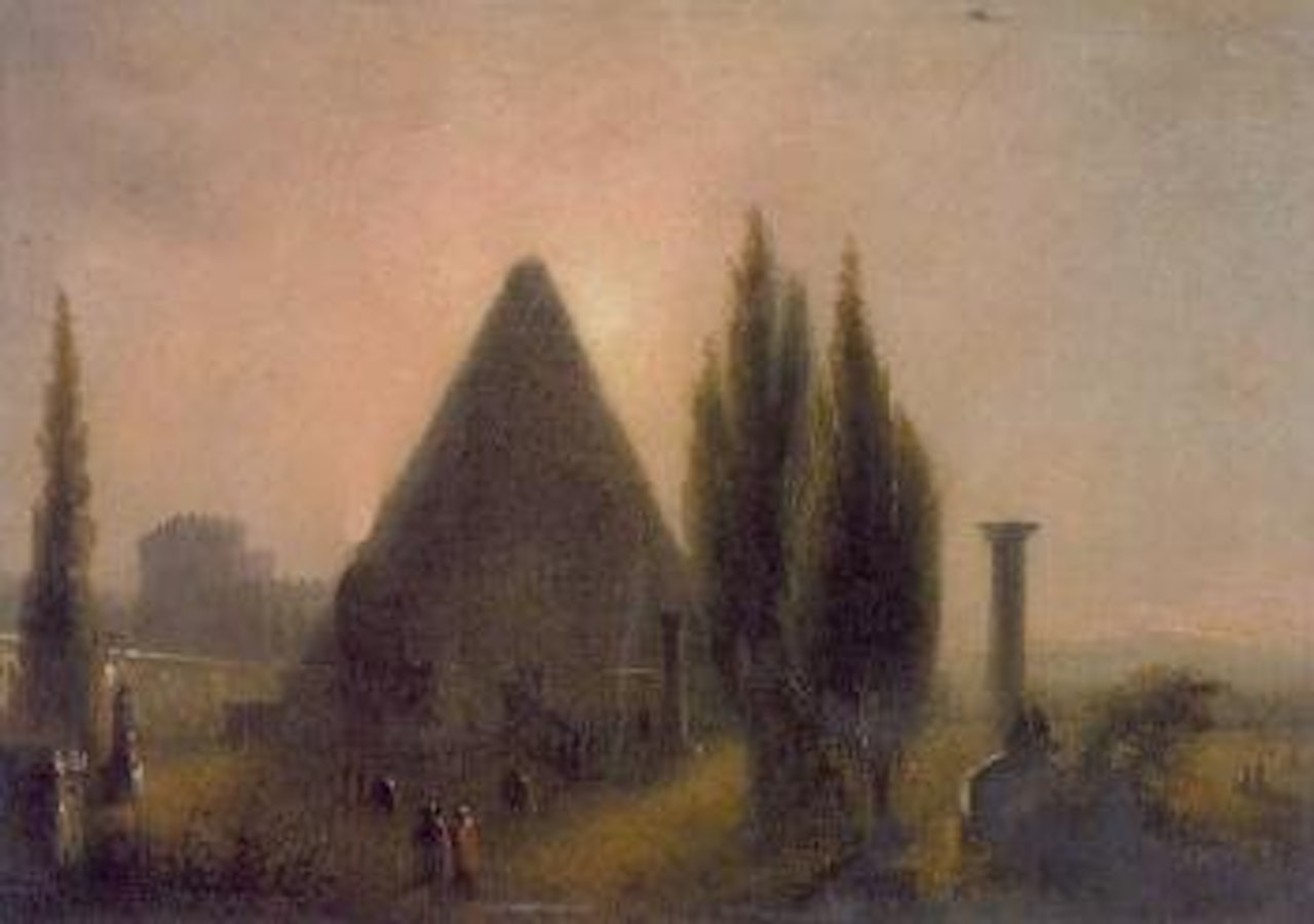 Tomb of Caius Cestius, Rome by Alfred Jacob Miller