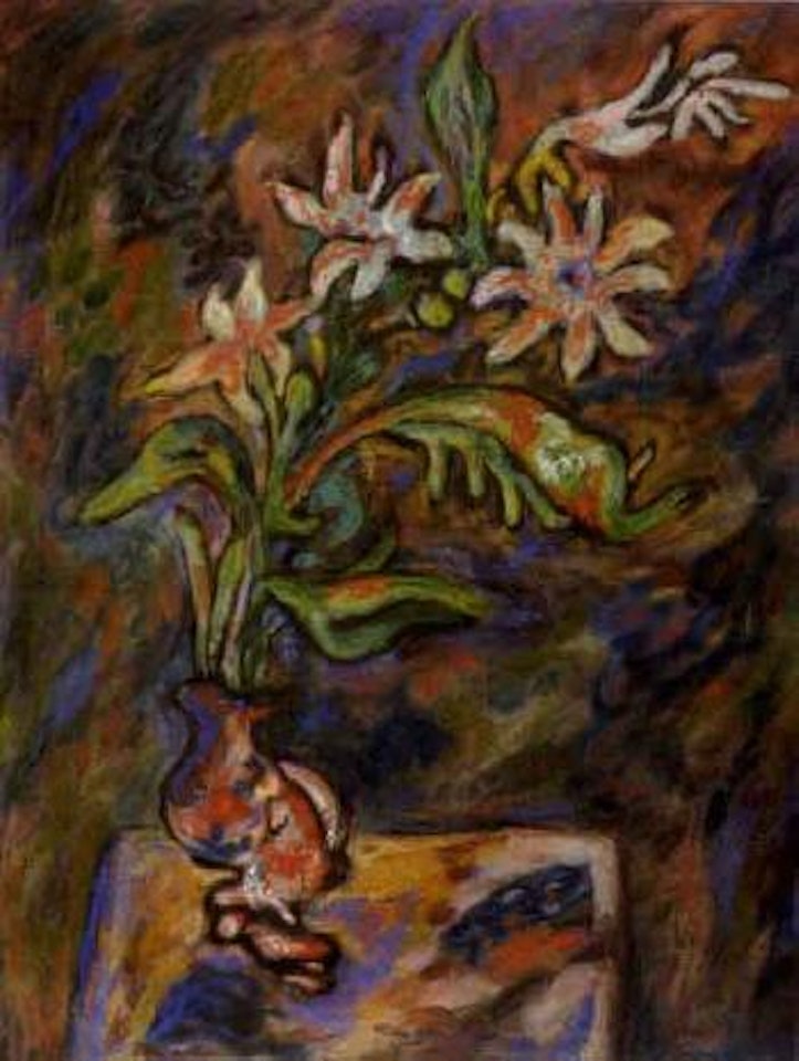 Still life with flowers by René Portocarrero
