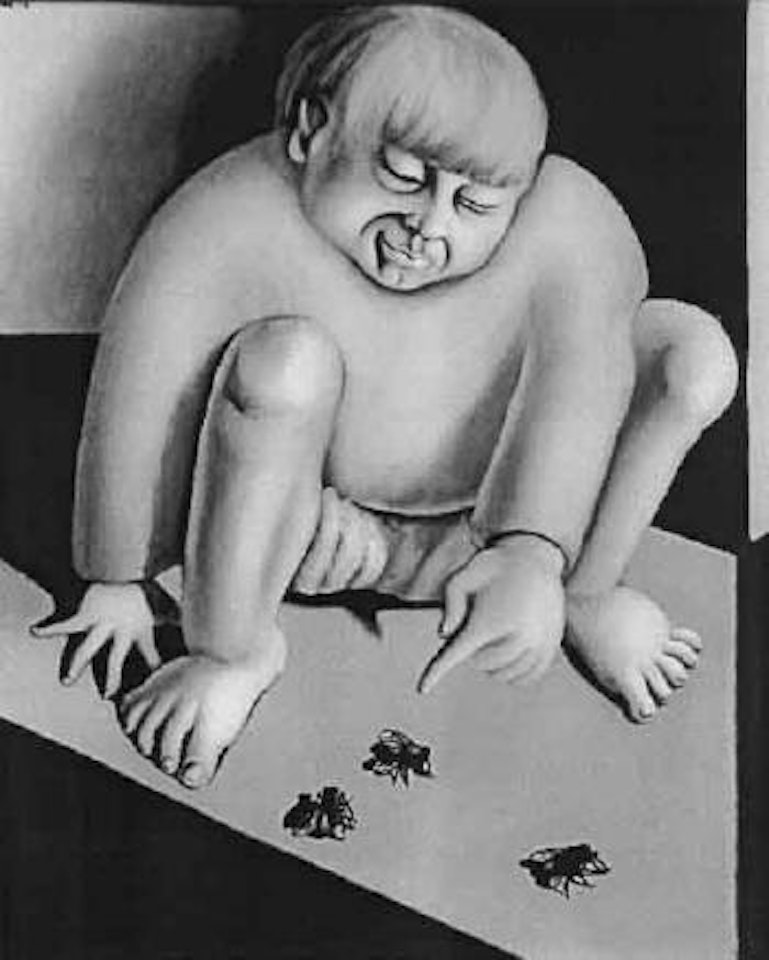 Thomas playing with flies by Michael Smither
