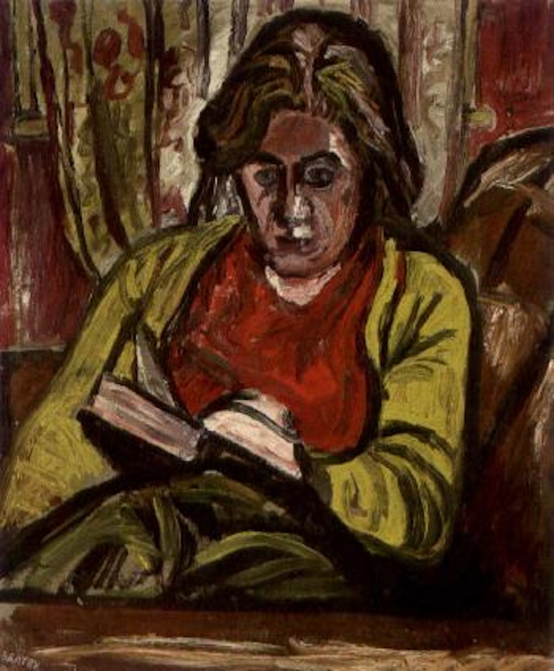 Jean reading by John Bratby