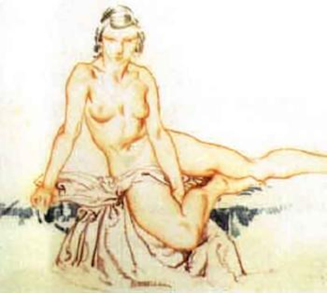 Reclining nude, possibly Susanna by William Russell Flint