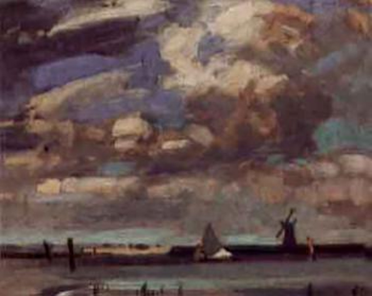 River landscape by Edward Seago