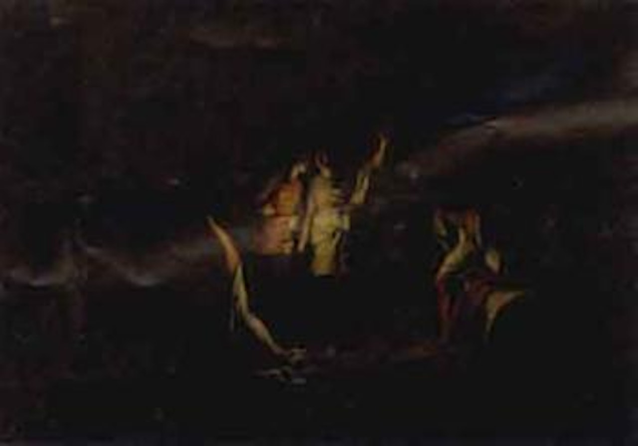 Myrrha fleeing her father Cinyras by French School