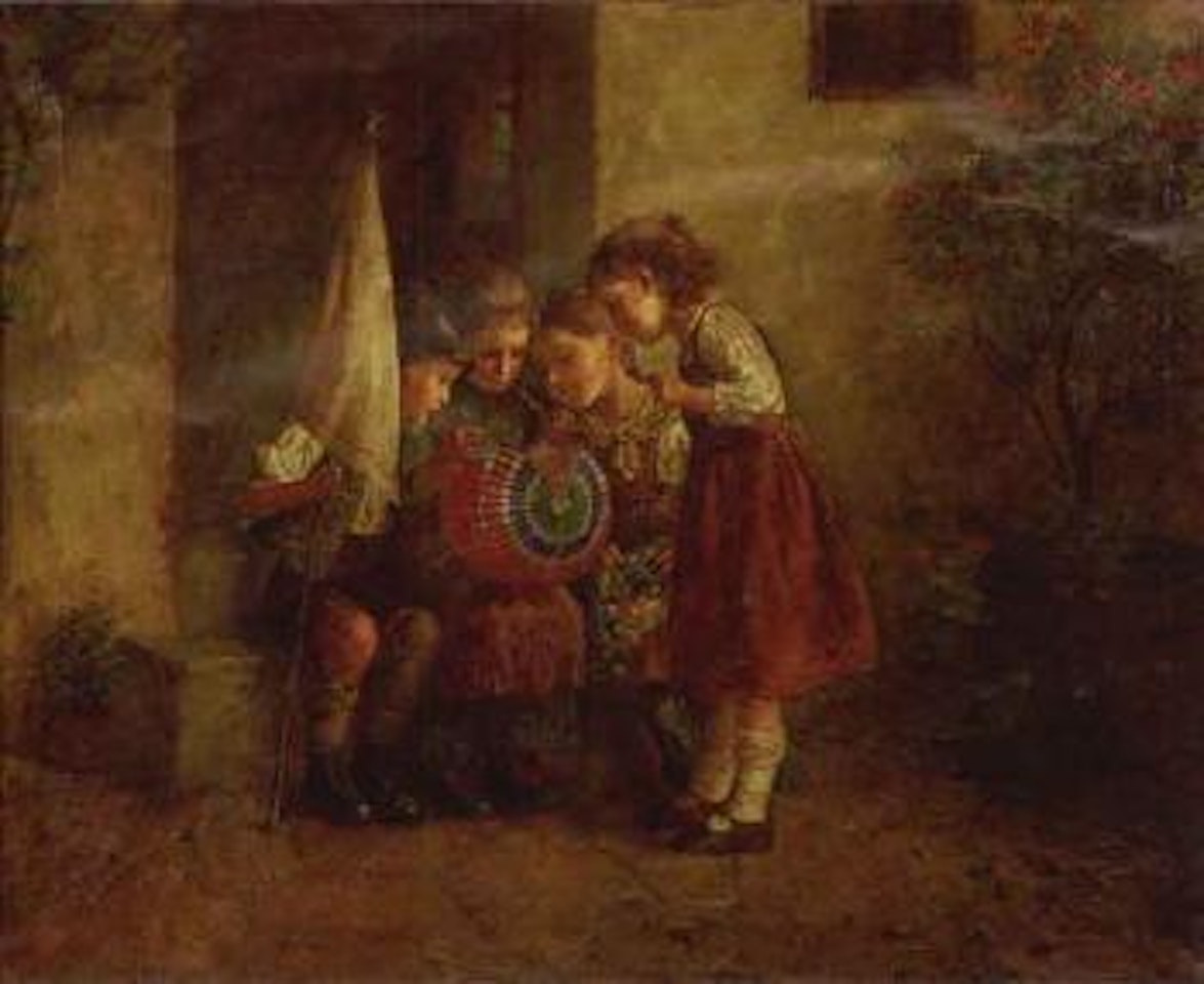 Preparing the lampion by Edmund Adler